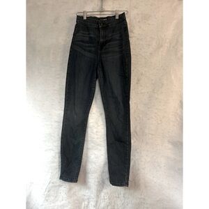 Fashion Nova High Waisted Dark Blue Skinny Jeans Size 3 Stretch Denim